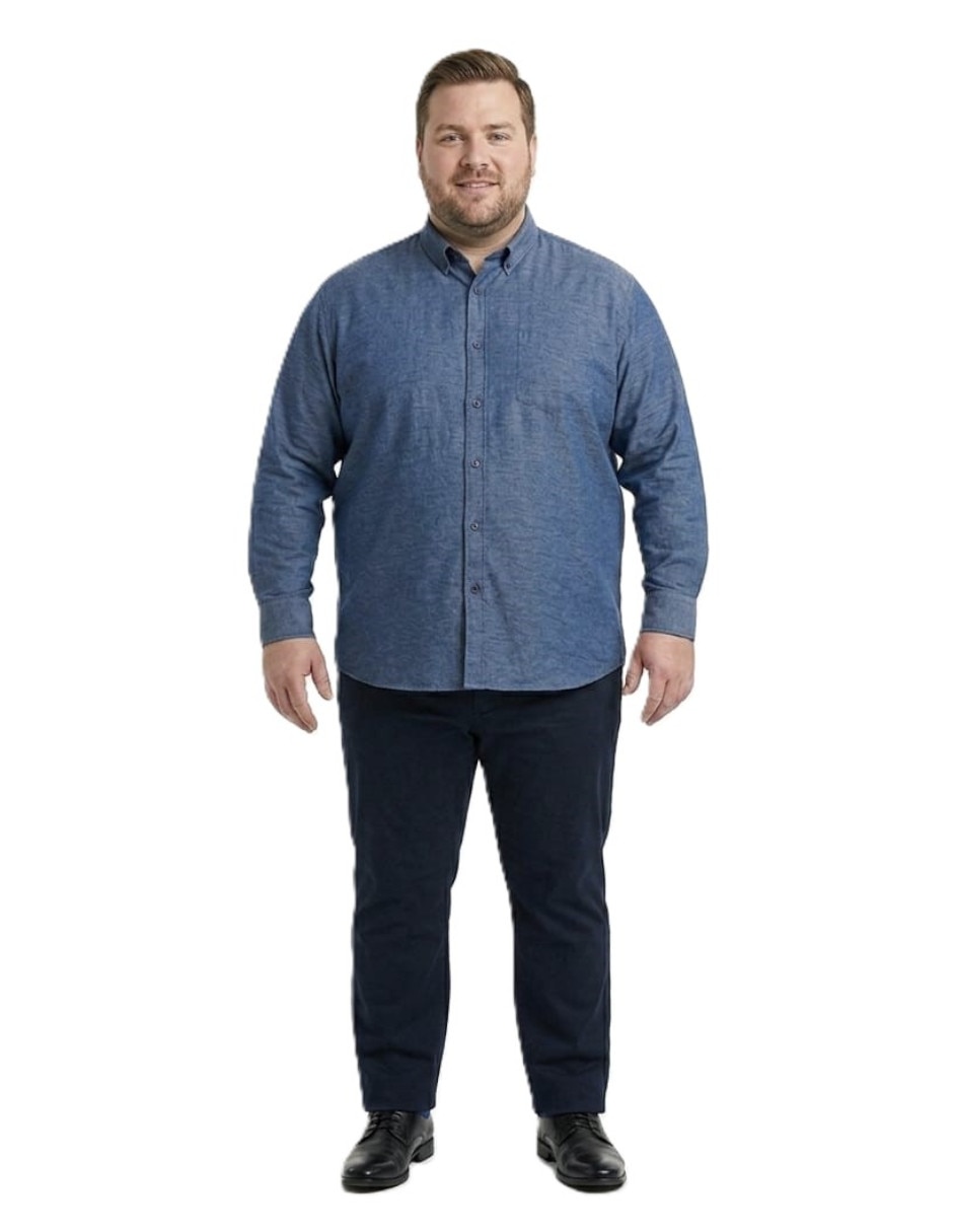 Camisa casual michel blanc manga larga para hombre