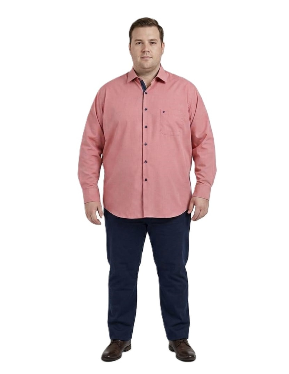 Camisa casual michel blanc manga larga para hombre
