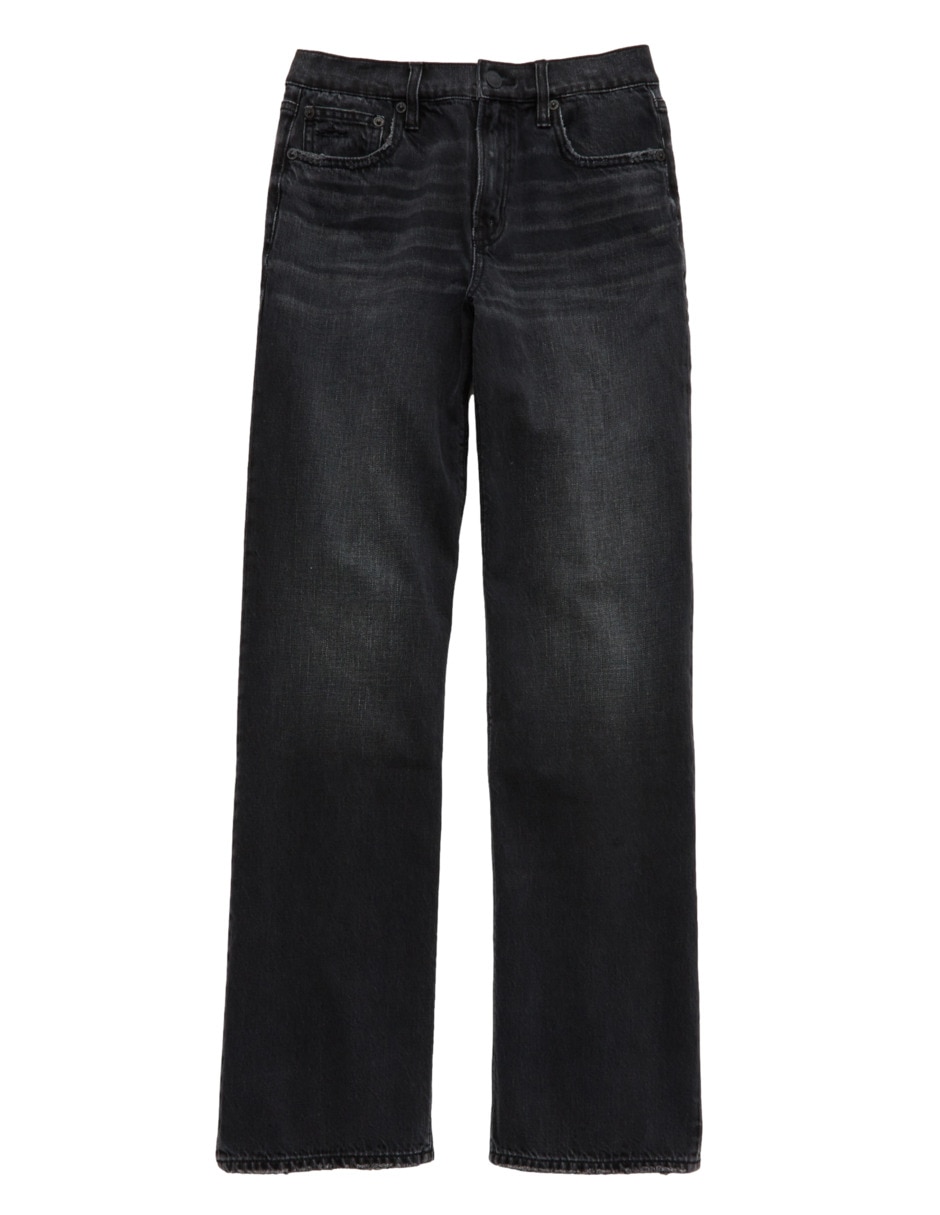 Jeans straight media cintura para mujer 3