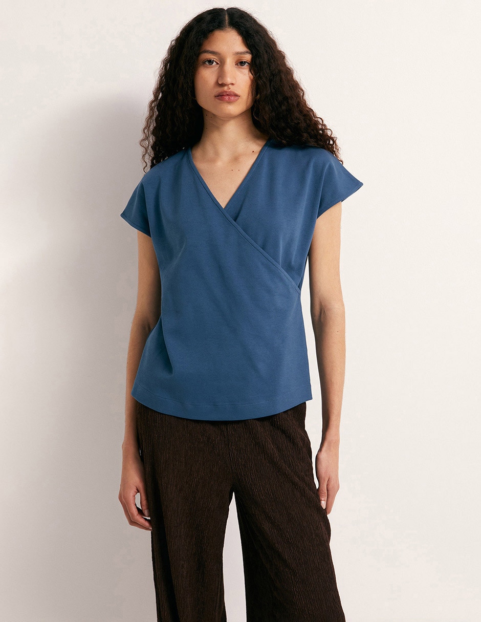 Playera cuello v para mujer Playera cuello v para mujer
