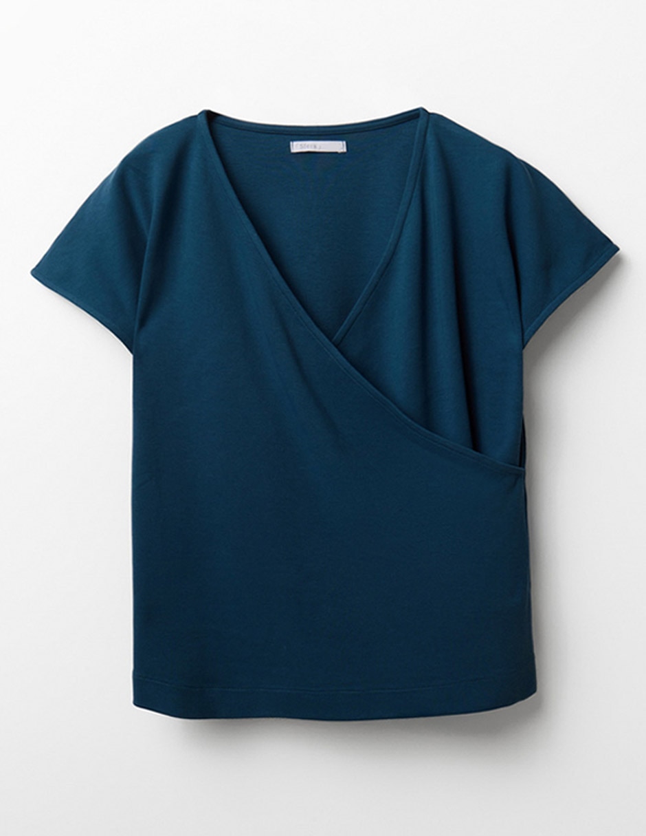 Playera manga corta cuello v mujer 4