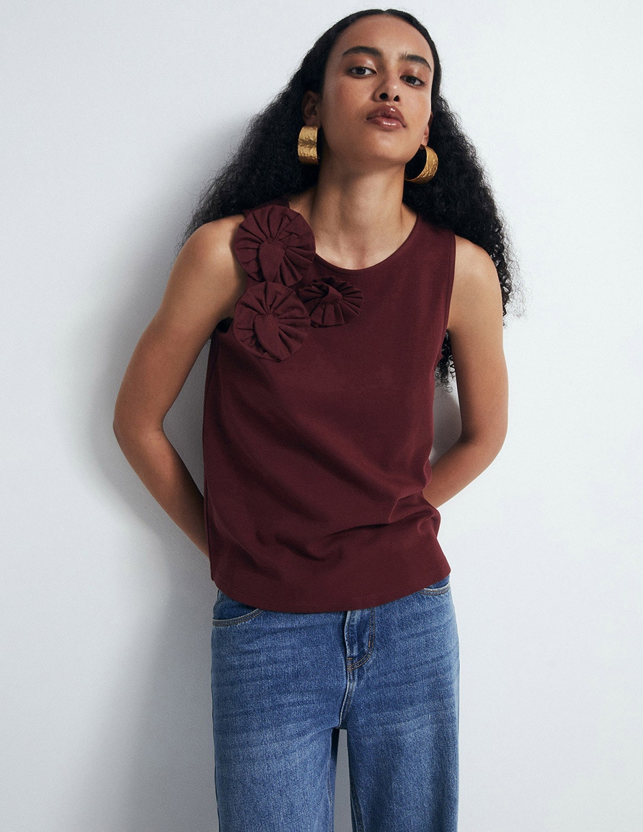 Playera cuello redondo para mujer 1