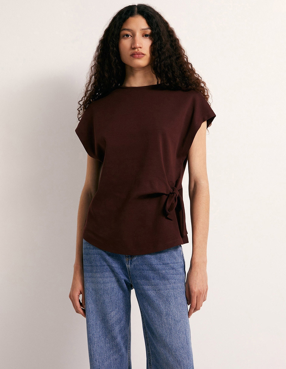 Playera manga corta cuello redondo para mujer Playera manga corta cuello redondo para mujer