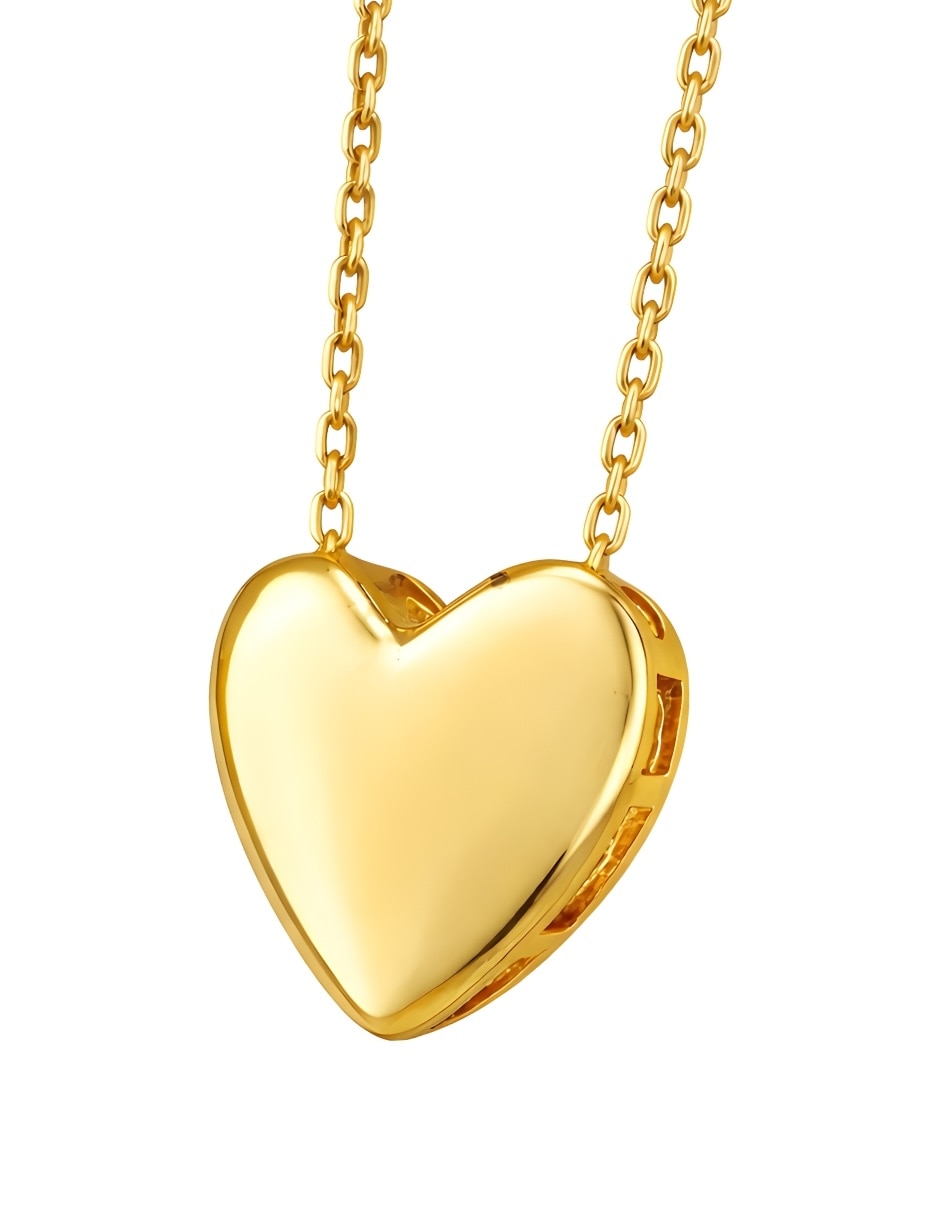 Collar de corazón Zvezda Aurore con acabado chapa de oro 18 K