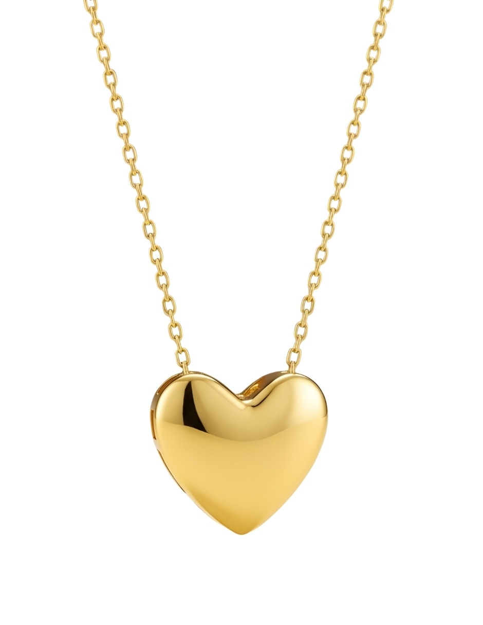 Collar de corazón Zvezda Aurore con acabado chapa de oro 18 K