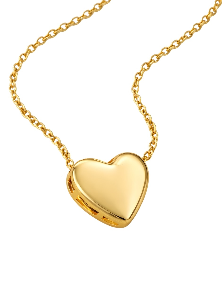 Collar de corazón Aurore con acabado chapa de oro 18 K