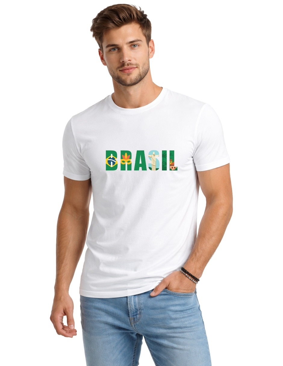 Playera cuello redondo para hombre