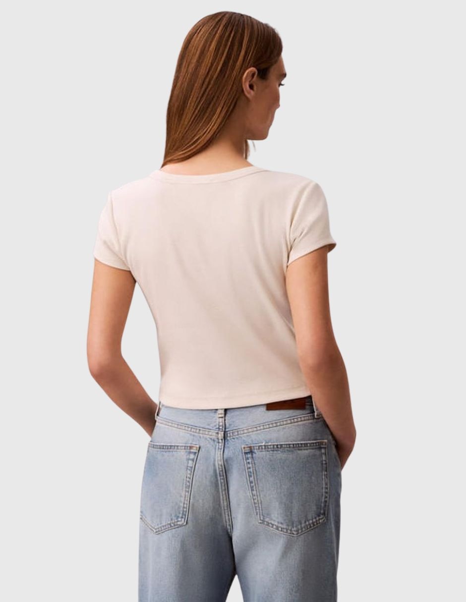 Playera manga corta cuello redondo para mujer 4