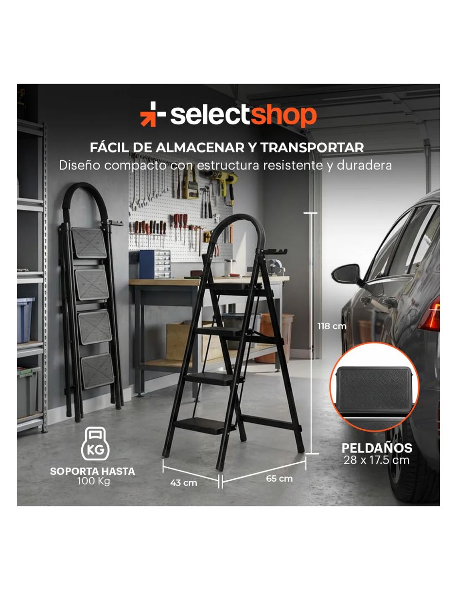 Escalera de tijera Selectshop de acero
