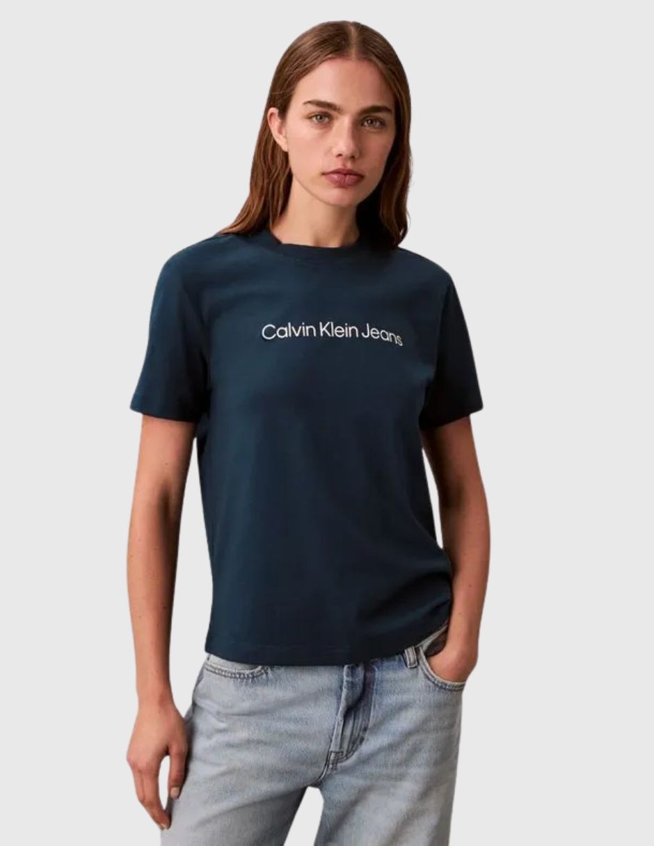 Playera manga corta cuello redondo mujer