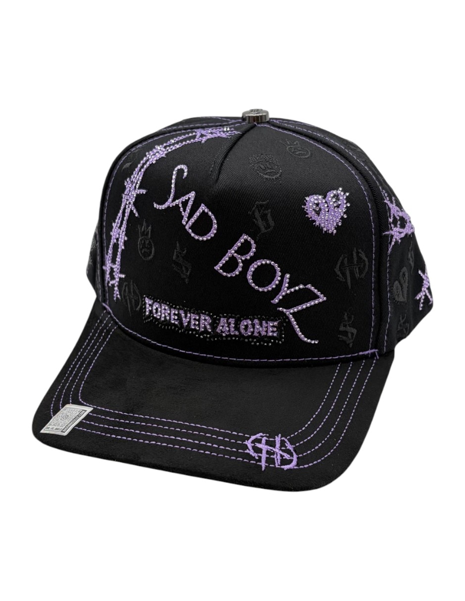 Gorra visera curva snapback big boss sad boyz purple para hombre