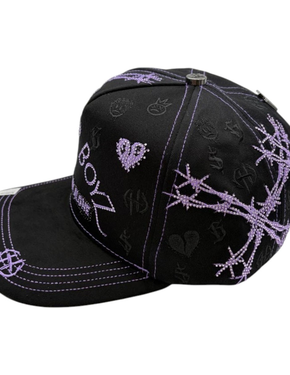 Gorra visera curva snapback big boss sad boyz purple para hombre