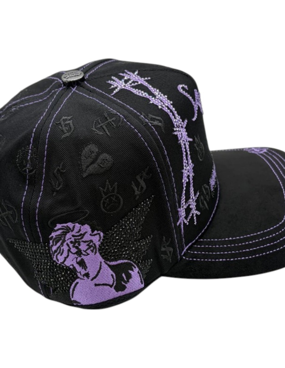 Gorra visera curva snapback big boss sad boyz purple para hombre
