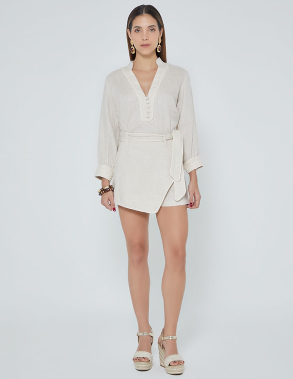 Falda short Studio F a la cintura