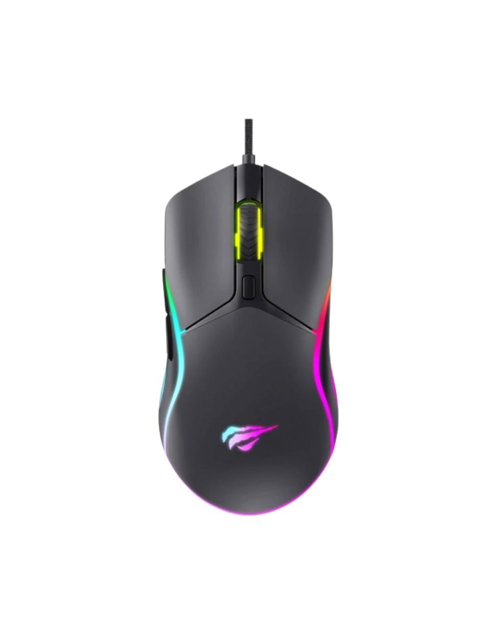 mouse gamer havit ms1029 con cable usb rgb 7 botones programables y 7200 dpi