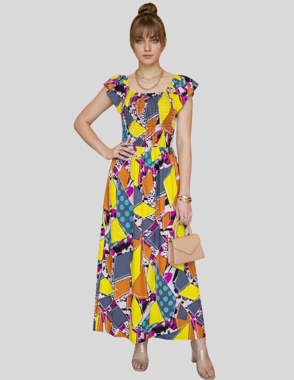 Vestido largo casual Malabis para mujer