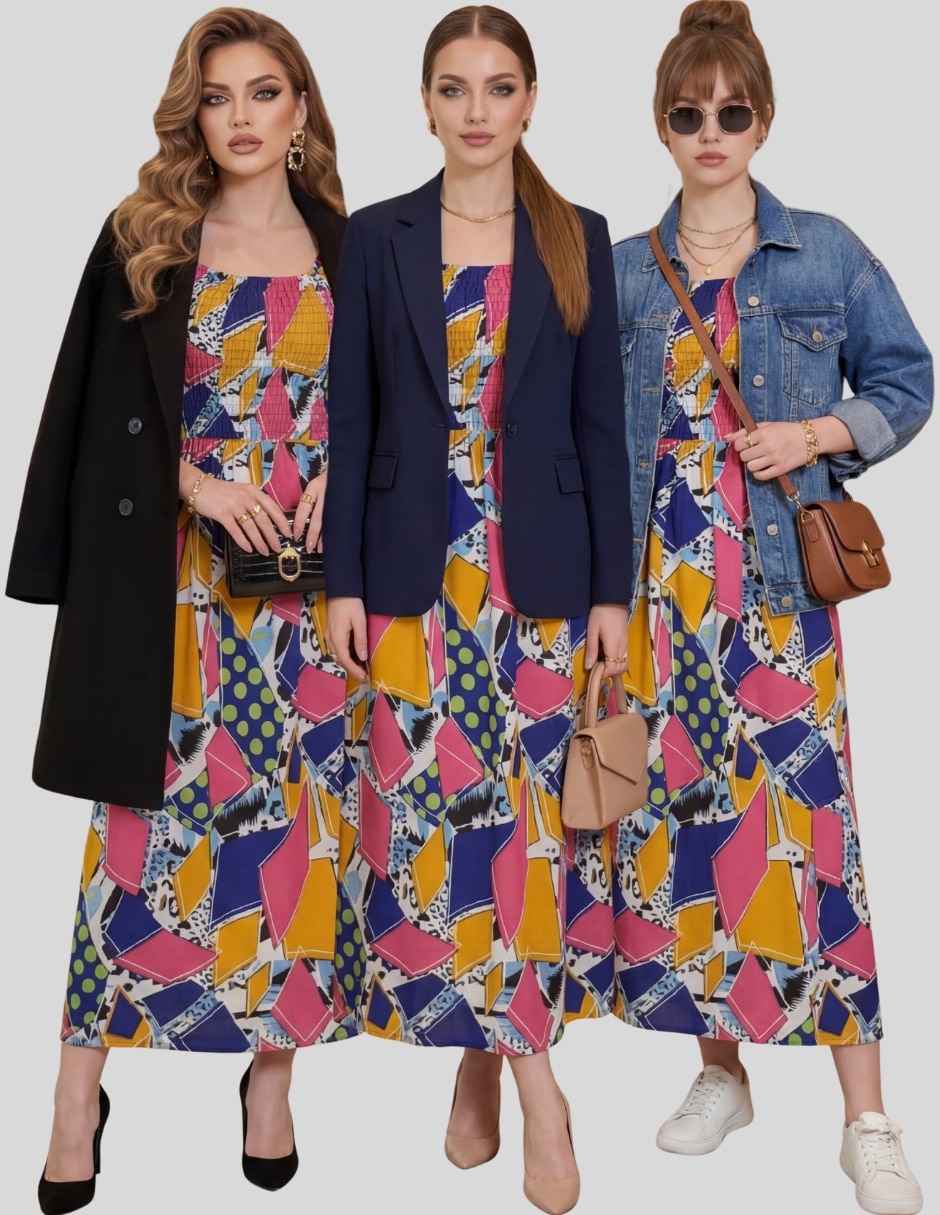 Vestido largo casual para mujer 5