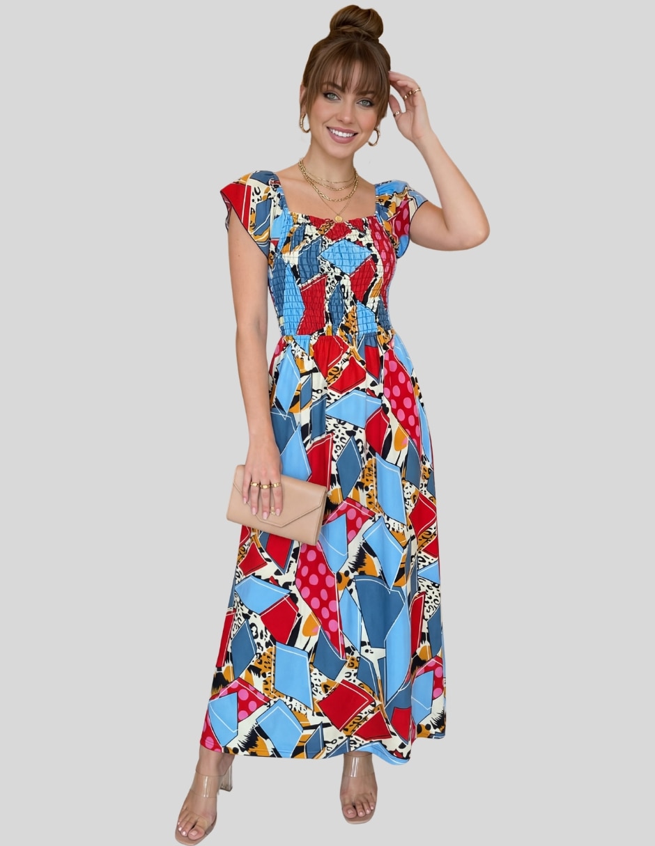Vestido largo casual Malabis para mujer