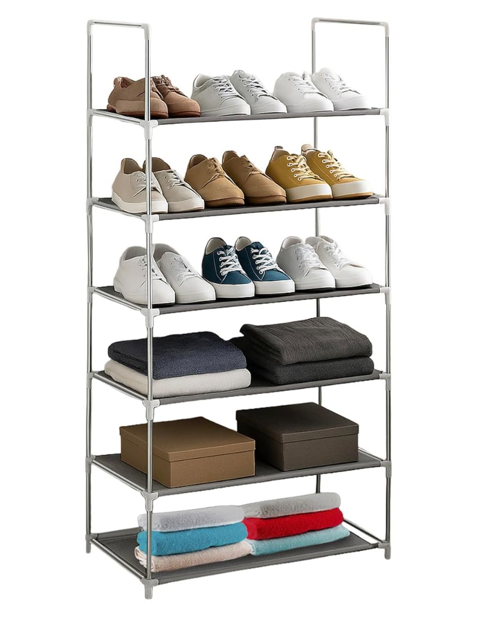 Zapatera armable tubular para 18 pares de zapatos