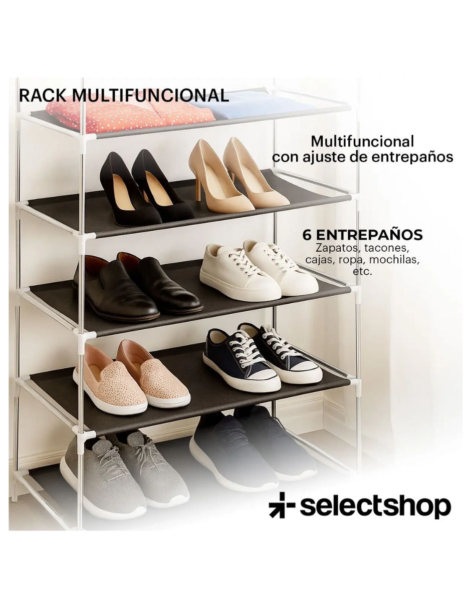 Zapatera armable tubular para 18 pares de zapatos 3