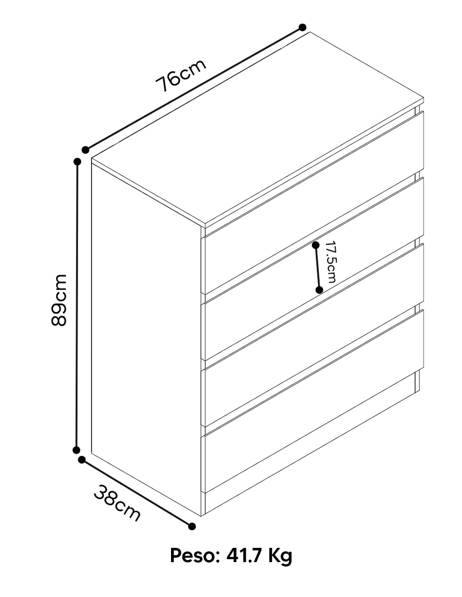 Cómoda Amal Mobi muebles de MDP