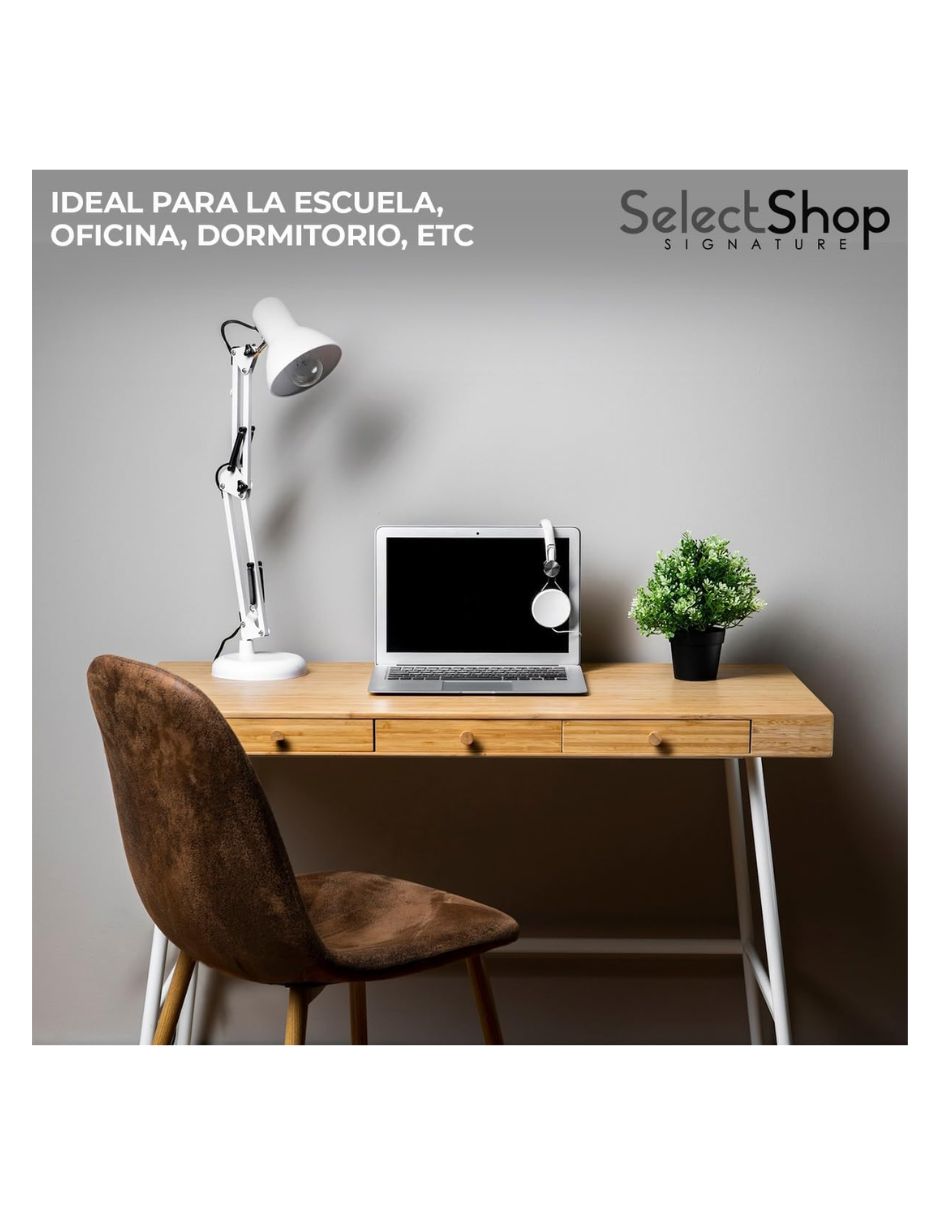 Lámpara de escritorio Selectshop blanca