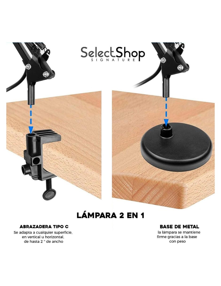 Lámpara de escritorio Selectshop blanca
