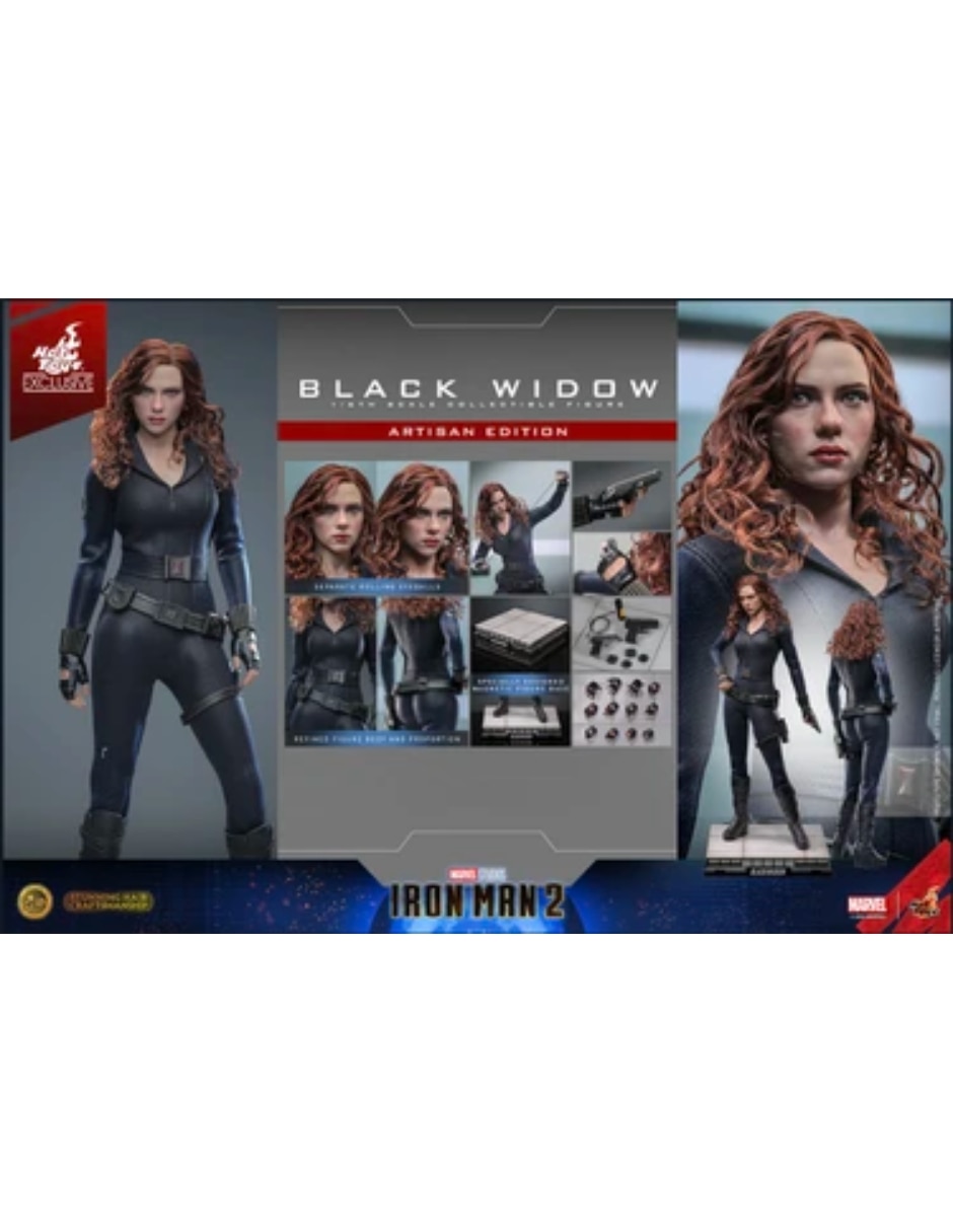 Figura de colección iron man 2 black widow estándar hot toys