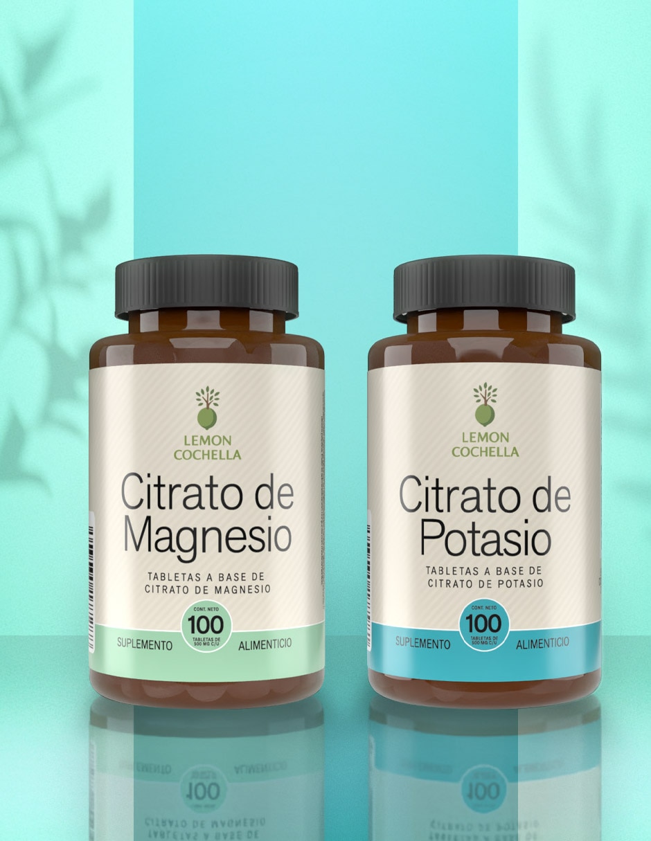 Combo Citrato de Magnesio y Citrato de Potasio Lemon Cochella
