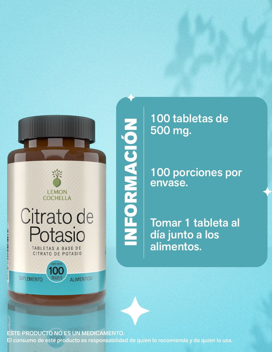 Combo Citrato de Magnesio y Citrato de Potasio Lemon Cochella