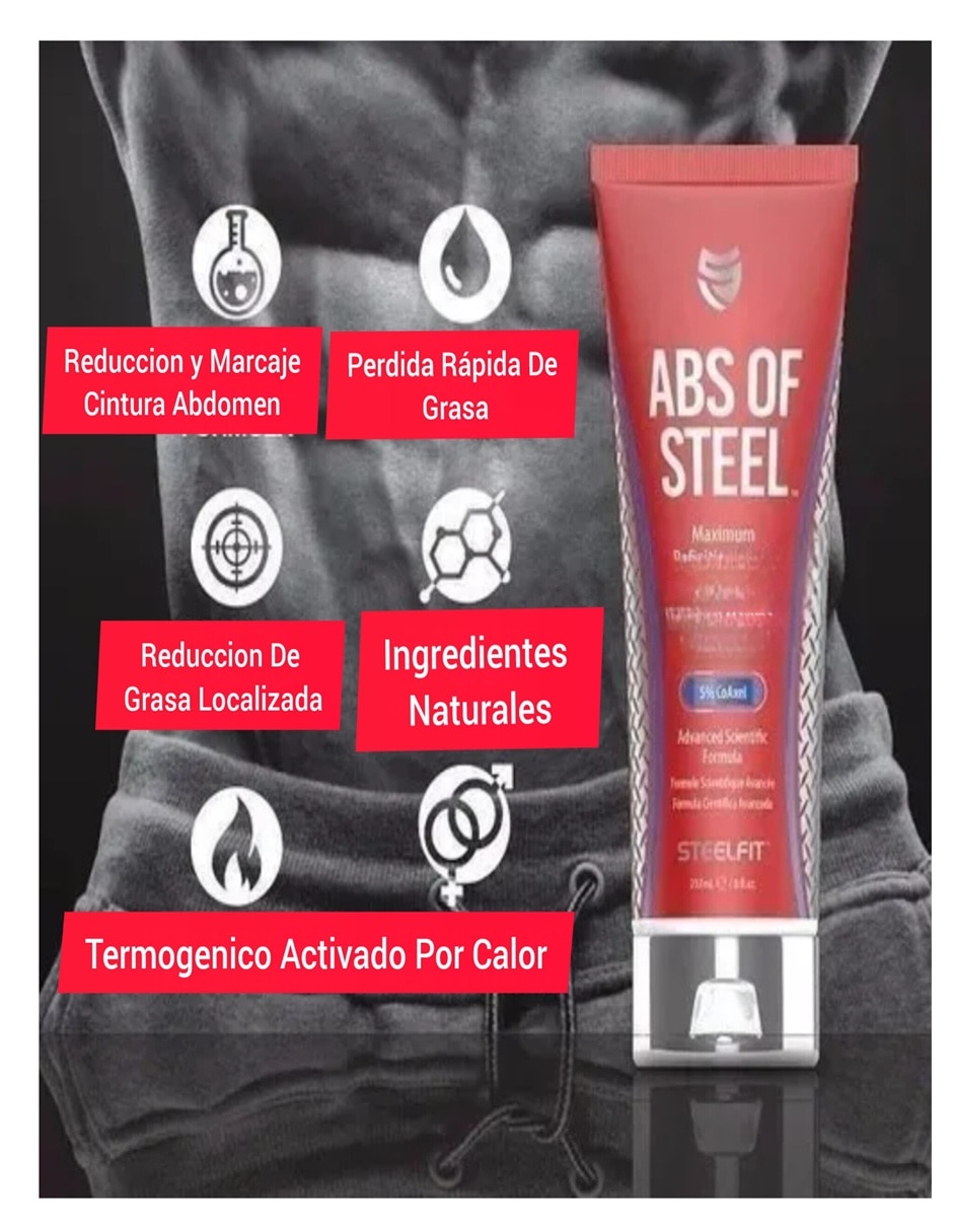 Termogénico Abs of Steel reafirmante reductor de grasa abdominal Steel con café verde de 237 ml