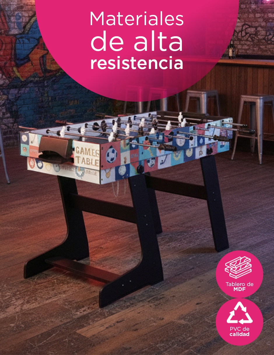 Mesa multijuegos 4 en 1 Vanlig cuatro retos mesa arcade plegable