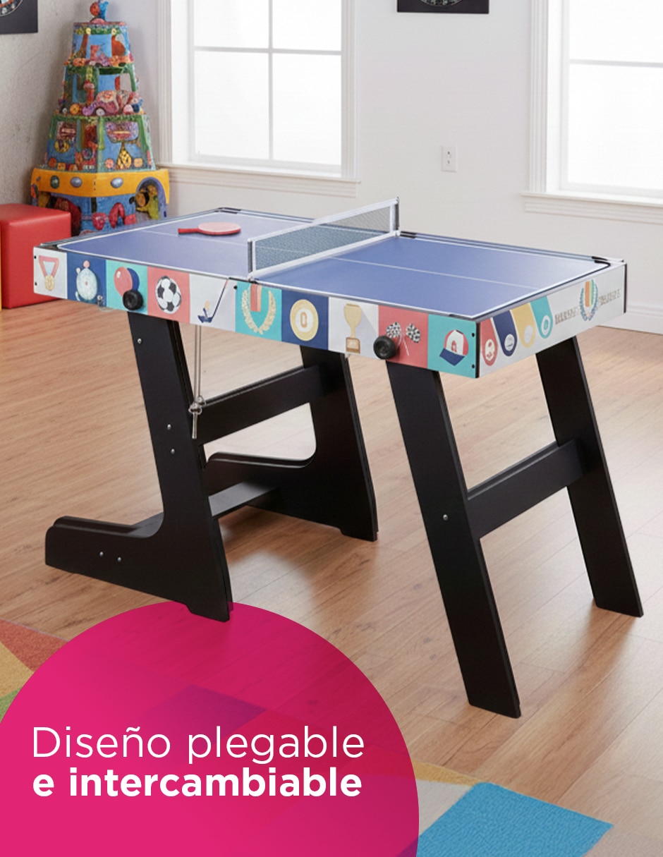 Mesa multijuegos 4 en 1 Vanlig cuatro retos mesa arcade plegable