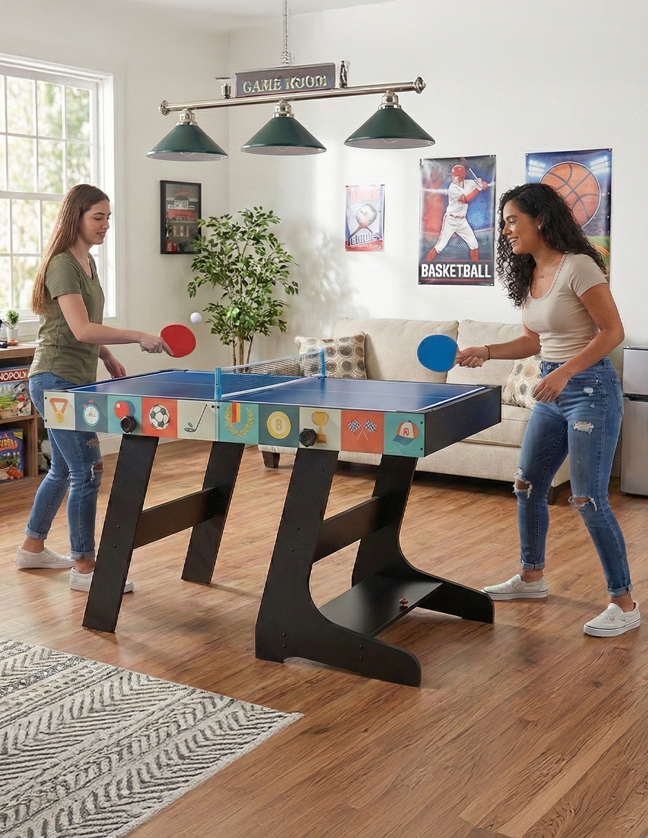 Mesa multijuegos 4 en 1 Vanlig cuatro retos mesa arcade plegable