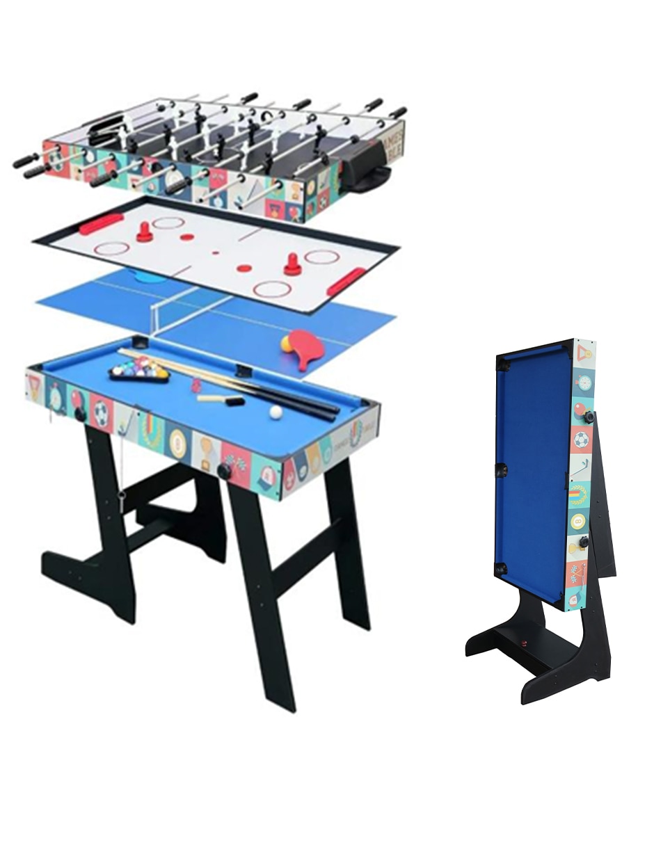 Mesa multijuegos 4 en 1 cuatro retos mesa arcade plegable