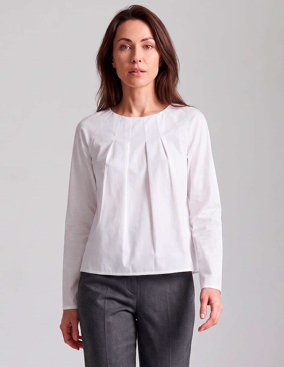 Blusa damaia atelier manga larga para mujer