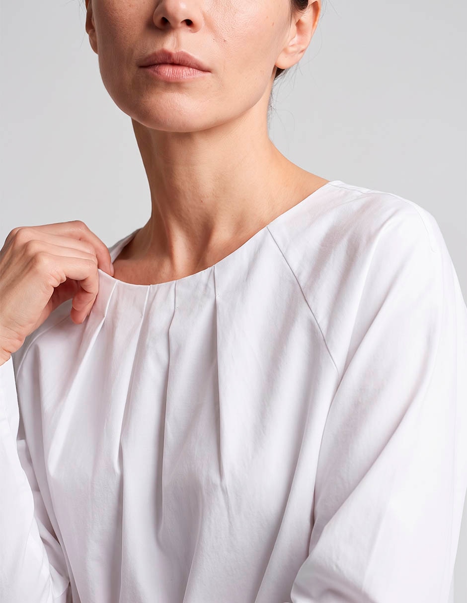 Blusa damaia atelier manga larga para mujer