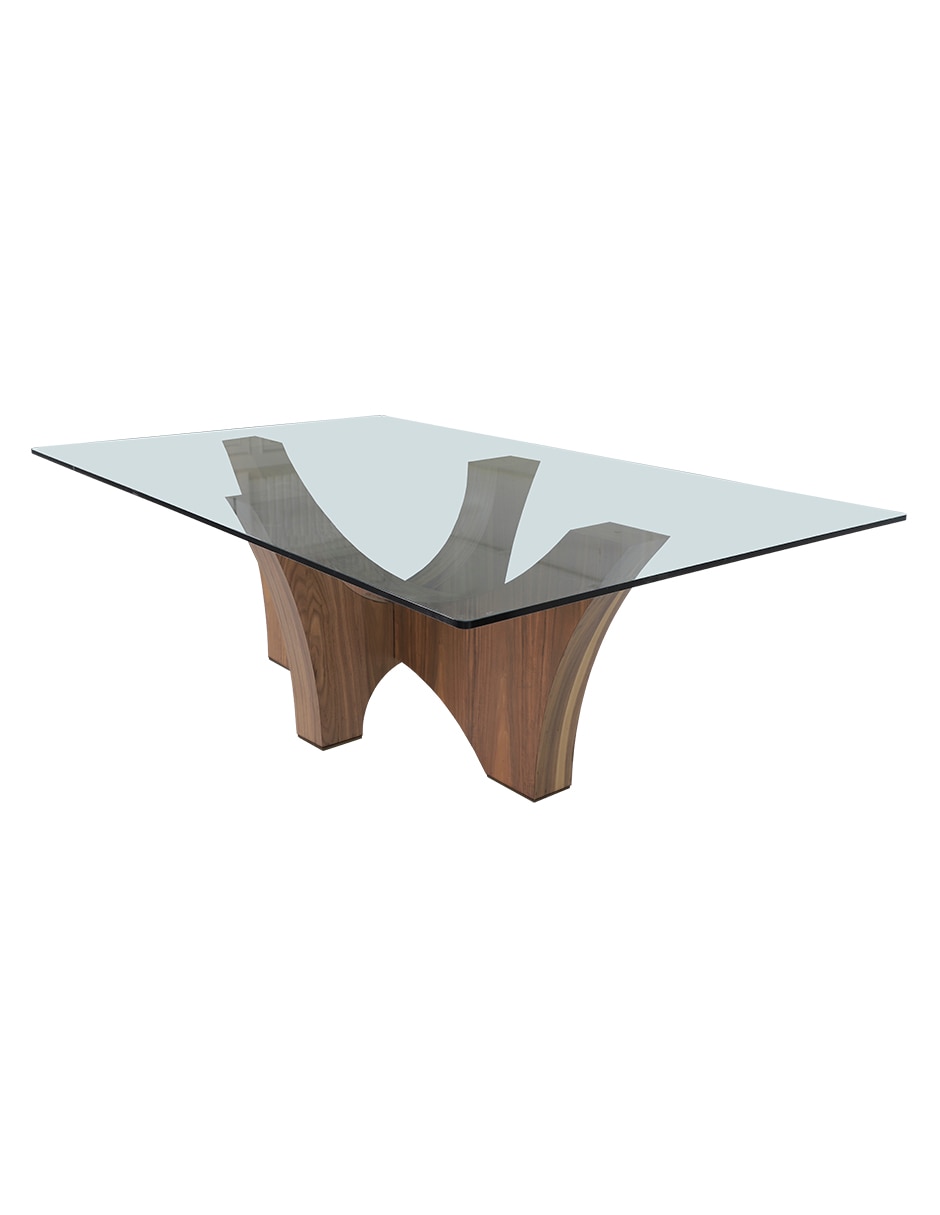 Mesa de comedor armable Del Toro de cristal