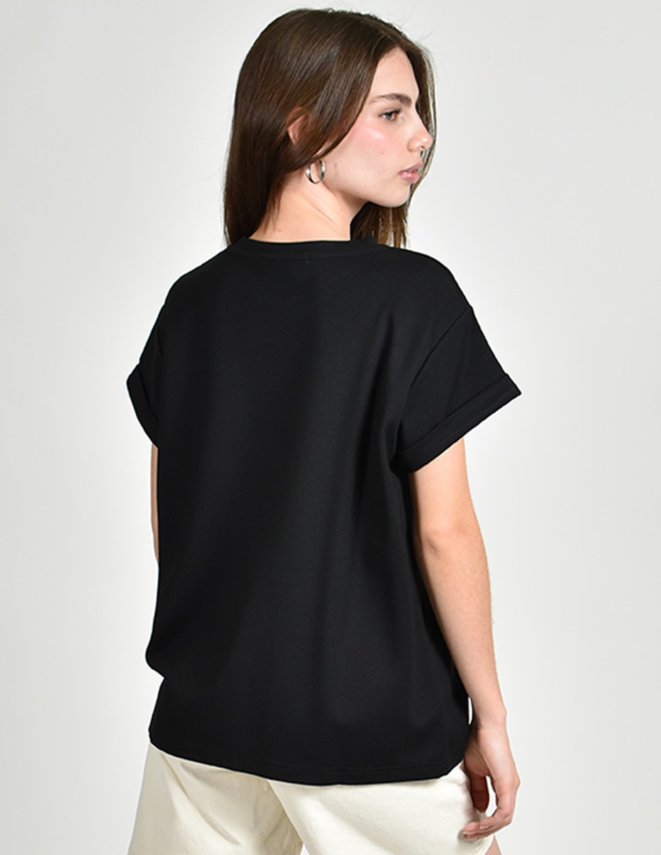 Playera manga corta cuello redondo para mujer 2