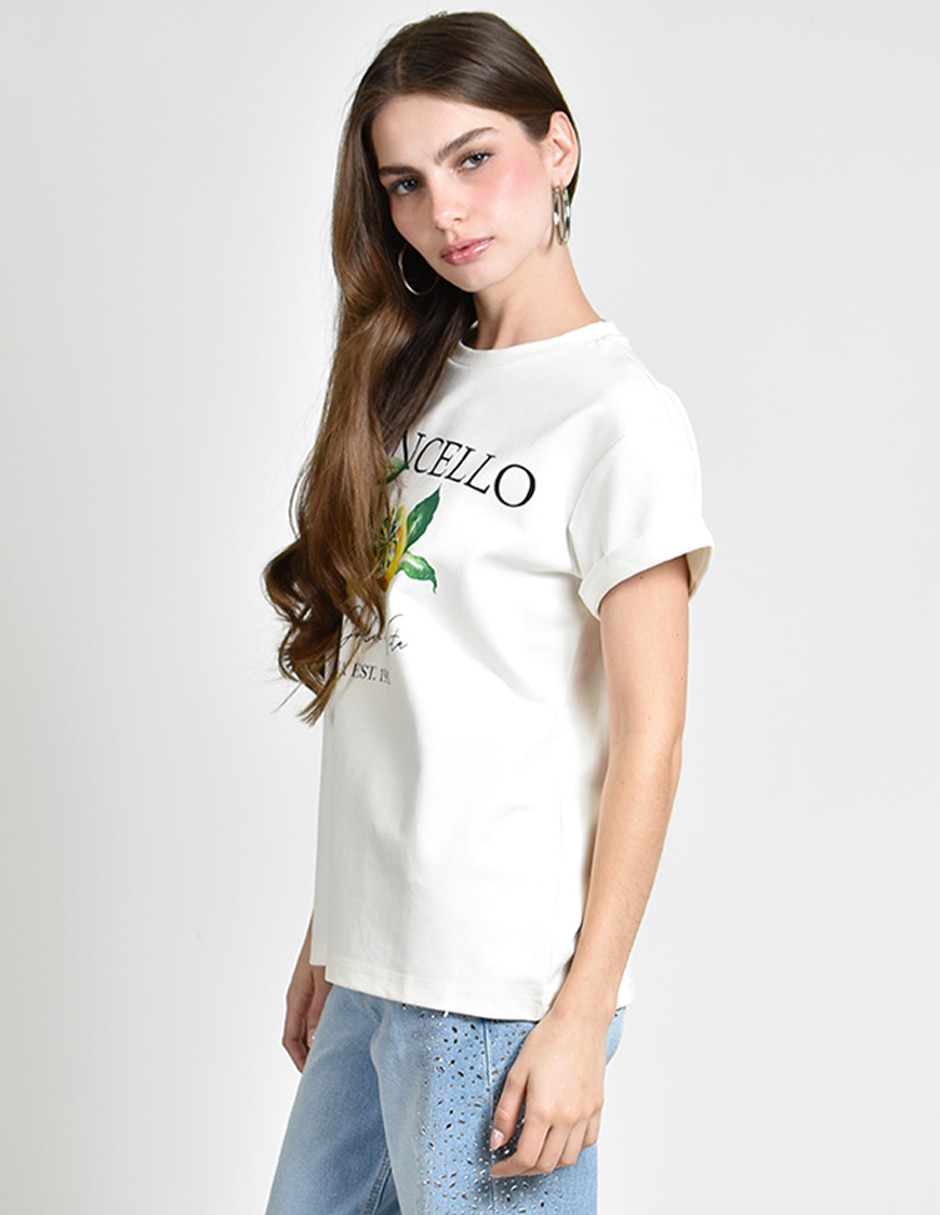 Playera manga corta cuello redondo para mujer 5