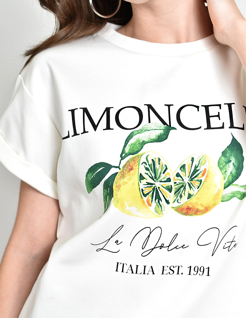 Playera manga corta cuello redondo para mujer 2