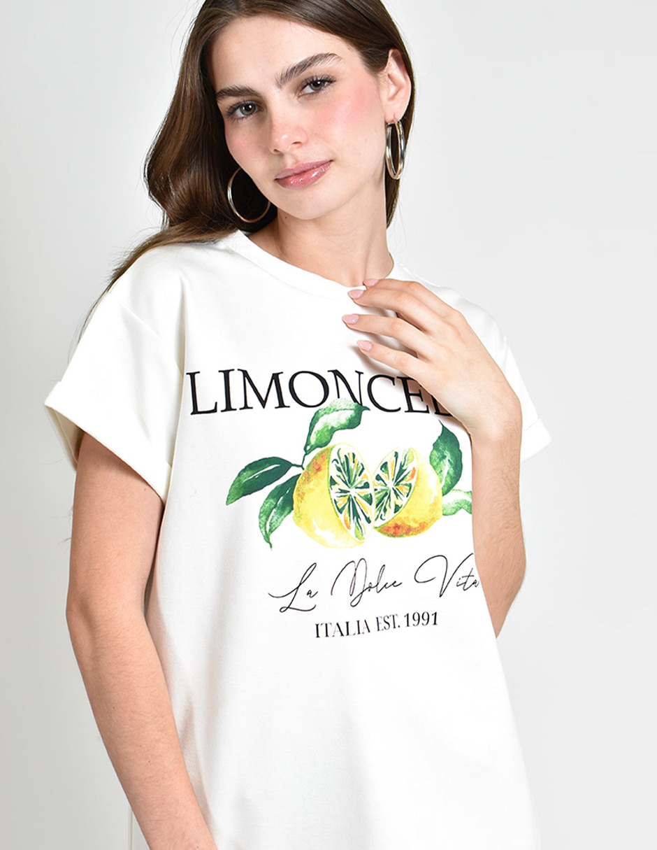 Playera manga corta cuello redondo para mujer 6
