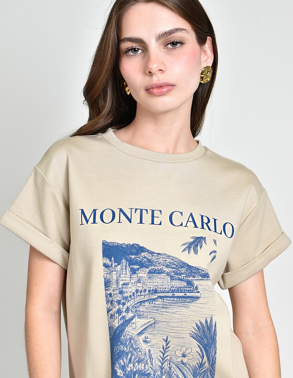 Playera manga corta cuello redondo para mujer 3