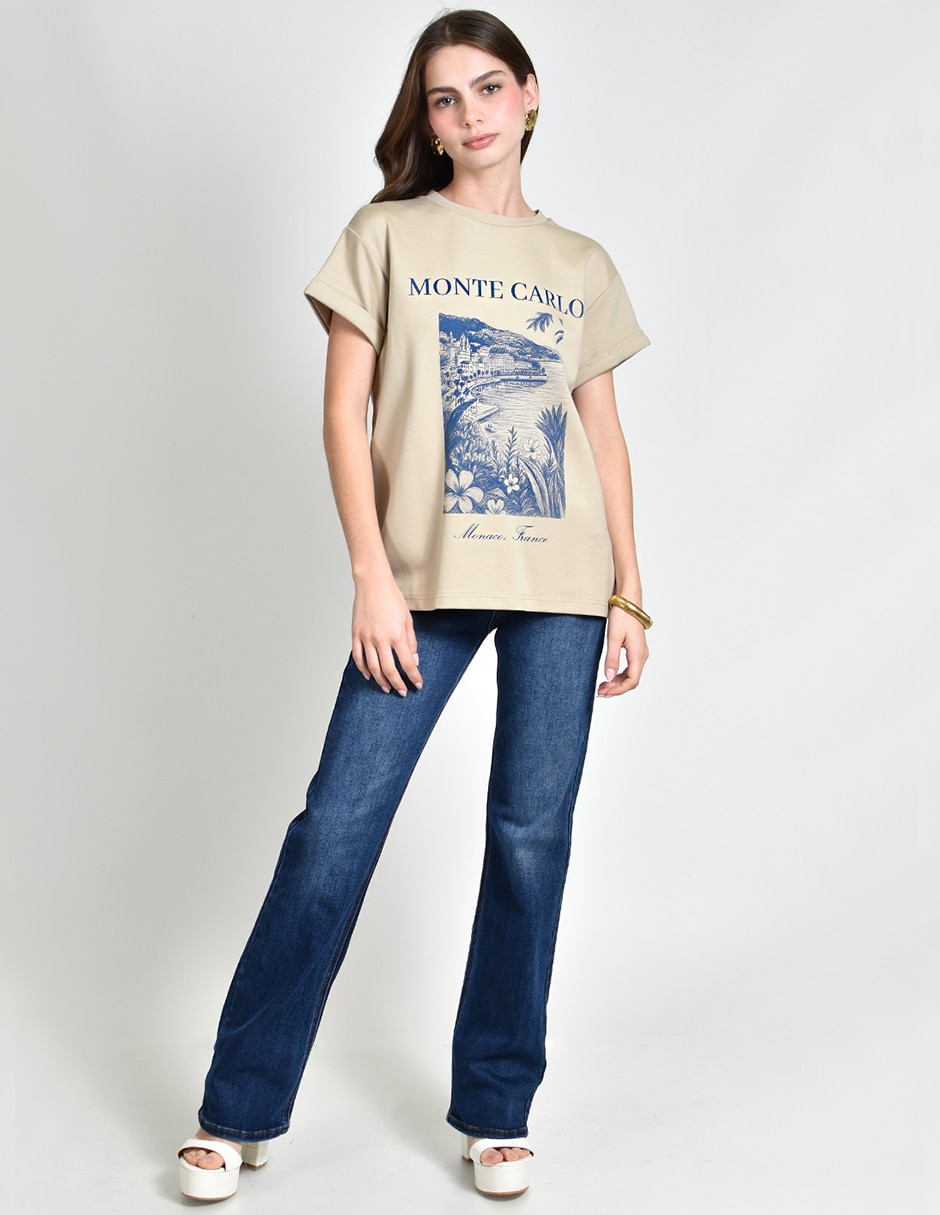 Playera manga corta cuello redondo para mujer 5