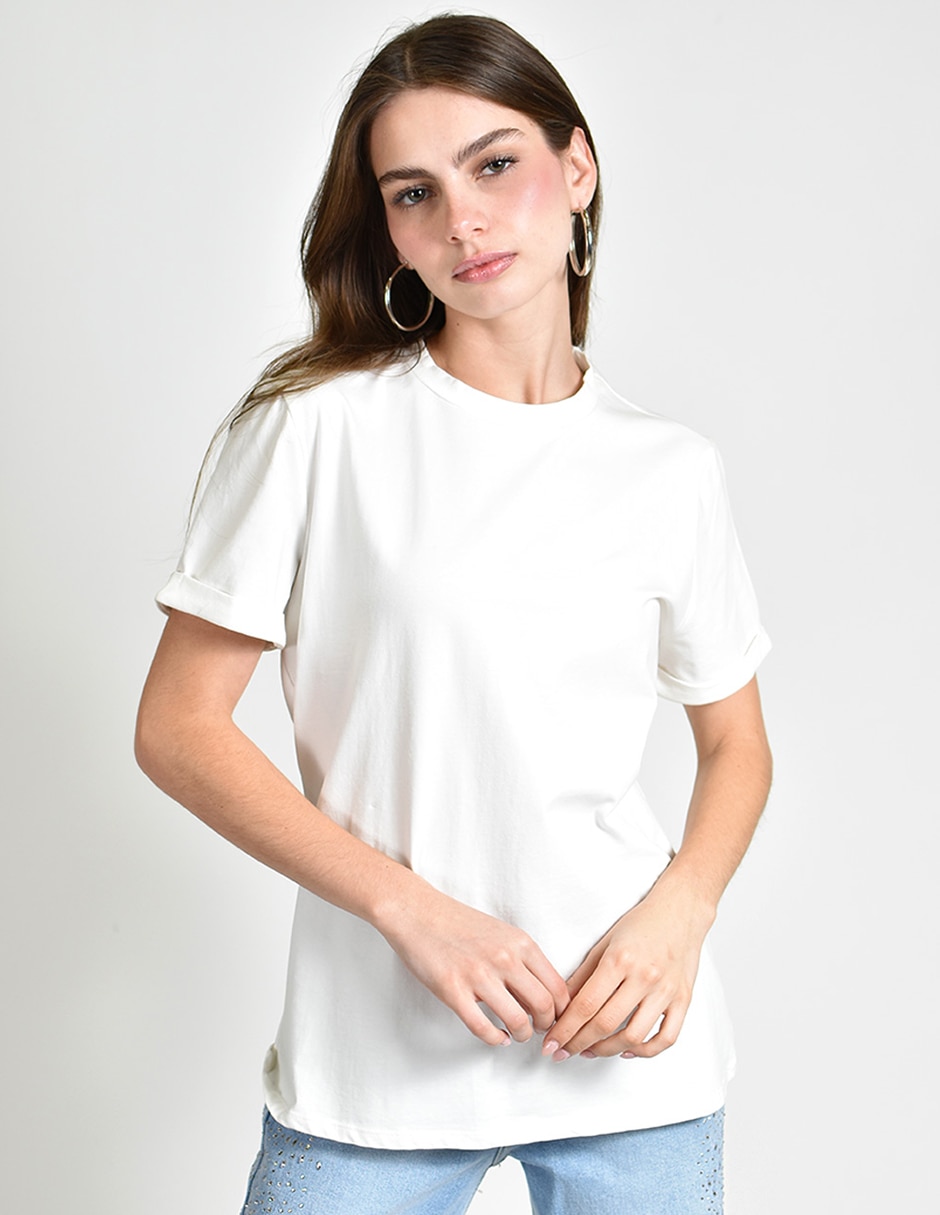 Playera manga Corta No aplica cuello Redondo para mujer