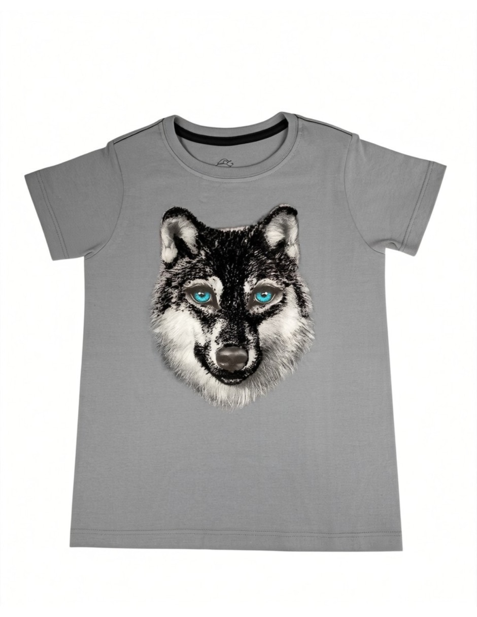 Playera lobo manga corta unisex