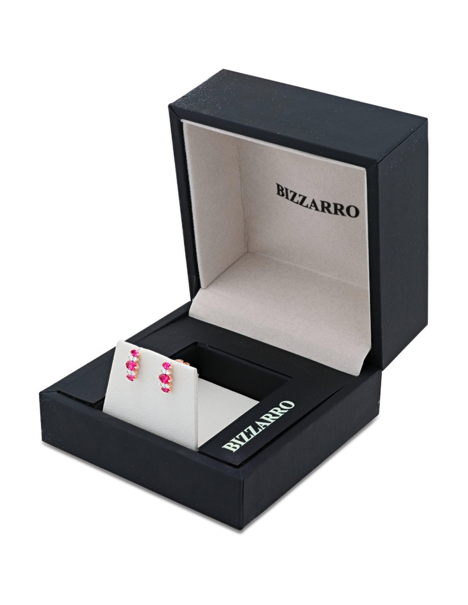 Corto ovalada joyerias bizzarro taza de oro rosa 14 k con acabado brillante diamante