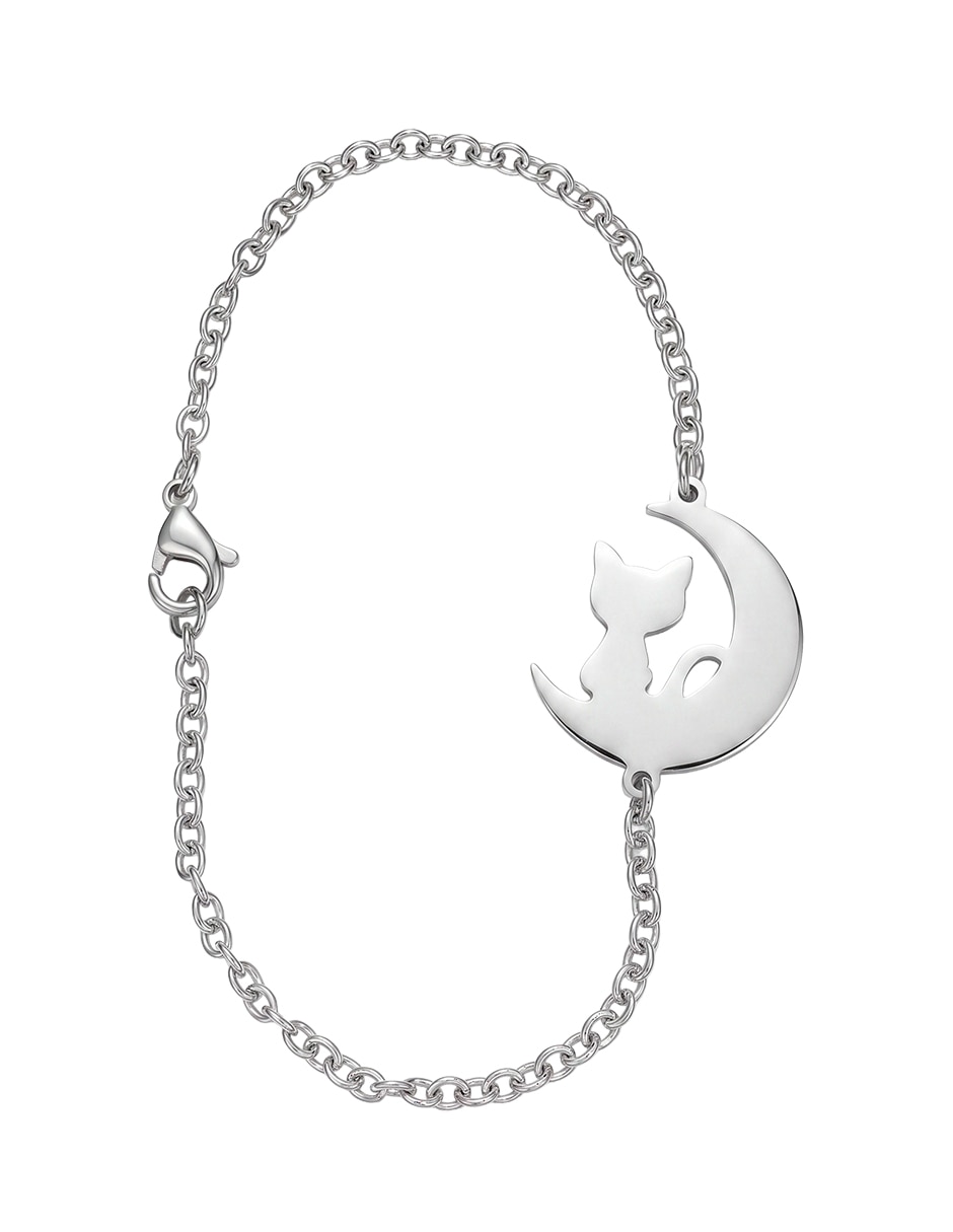 Miow de acero inoxidable for cat lovers con acabado