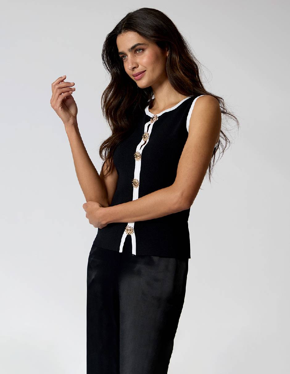 Blusa Criteria sin manga para mujer