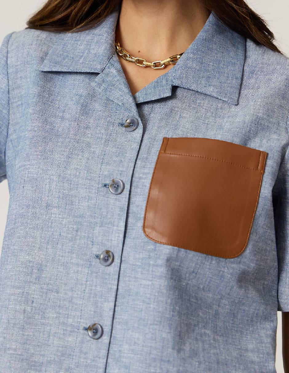 Blusa Criteria manga corta para mujer